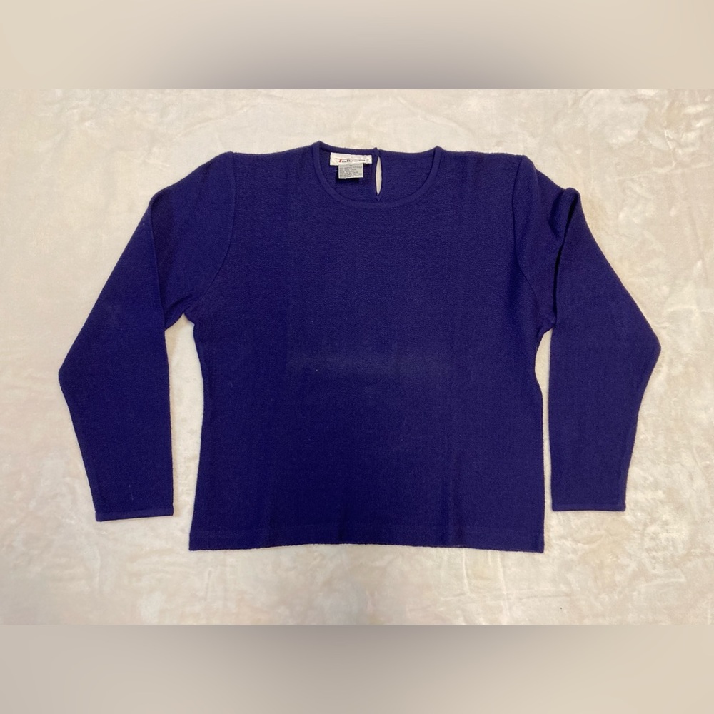 Talbots Blue 70% Acrylic 30% Wool Top. Size M. Excellent Condition.